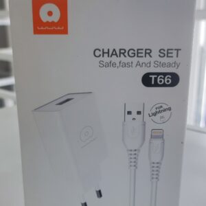 WUW T66 Fast Charger Set (3.5A, Lightning Cable, Smart Chip)