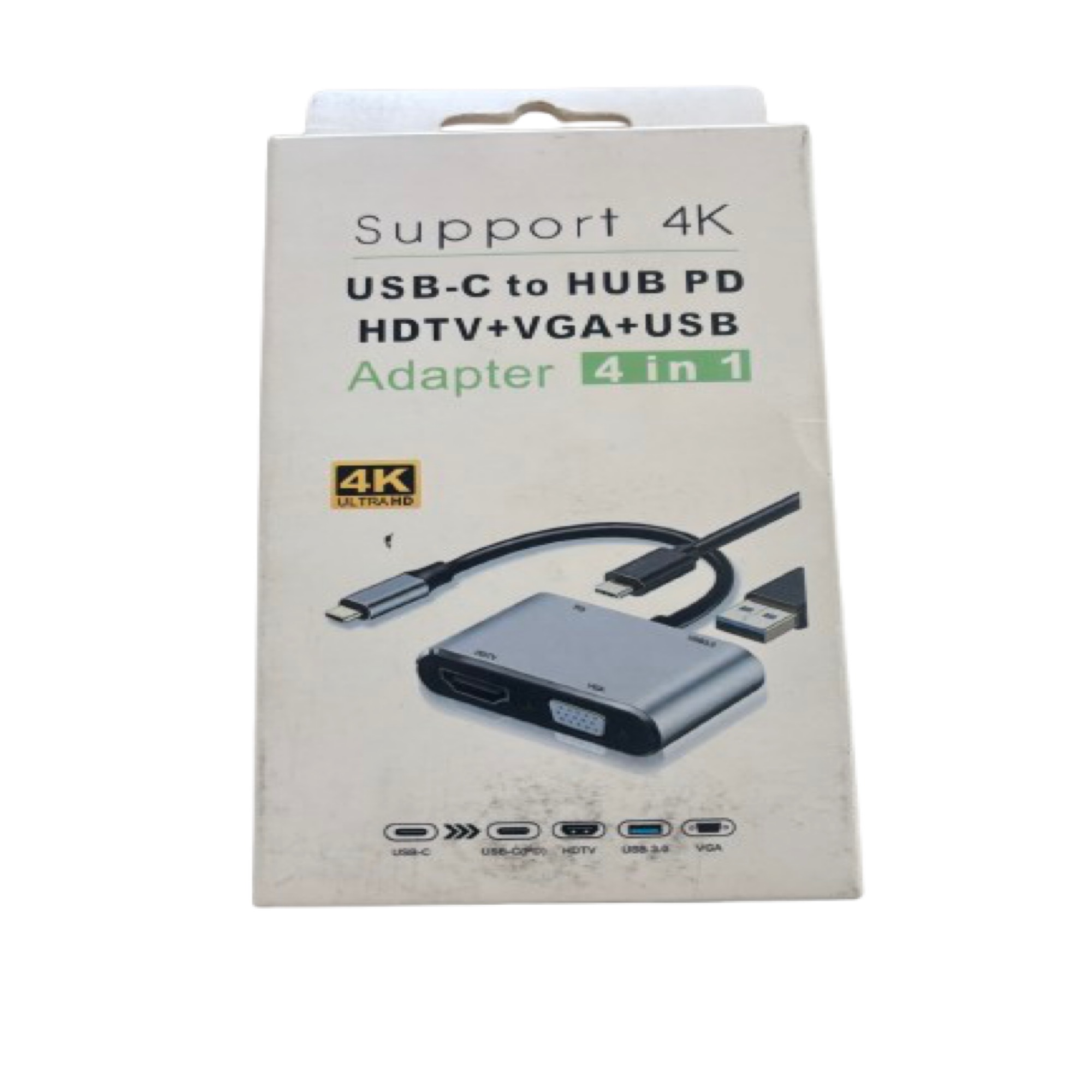 USB‑C to 4‑in‑1 Multi‑Port Adapter – 4K Support