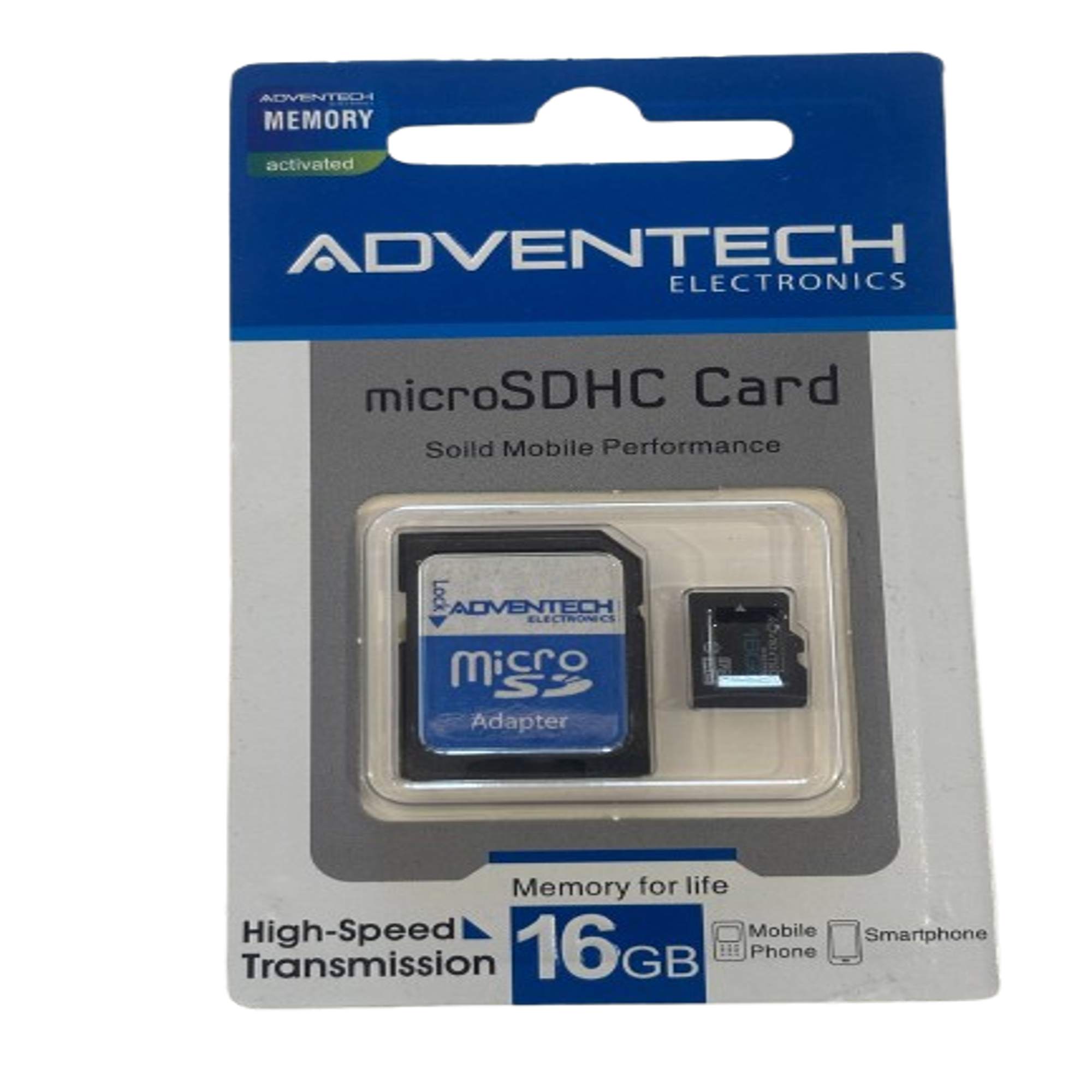ADVENTECH Electronics 16GB microSDHC Card with SD Adapter